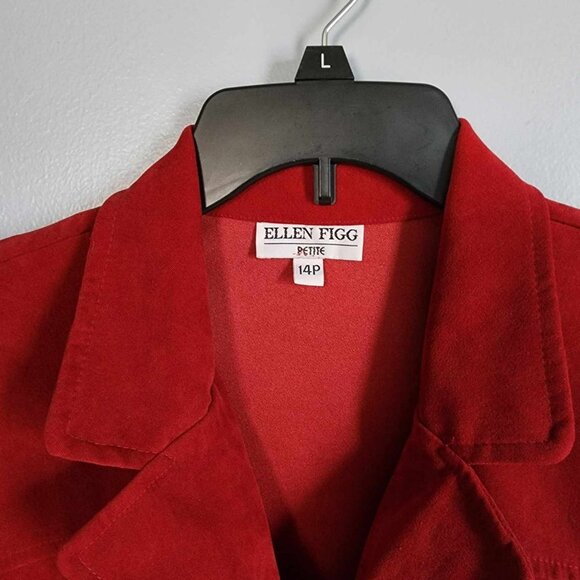 Ellen Figg Deep Red Blazer - Picture 4 of 7